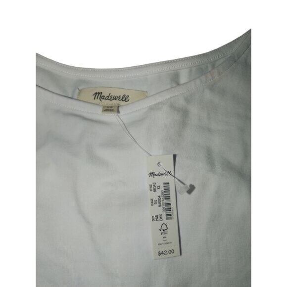 Madewell Women Plus Top 1X White Floral Boho Cottagecore Romantic 90s Soft Style - Picture 2 of 5